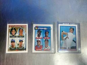 lot 56 image: Chipper Jones Trading Cards in Sleeves