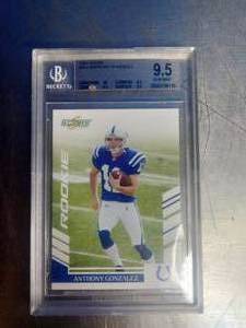 lot 62 image: Beckett Graded Anthony Gonzalez Trading Card