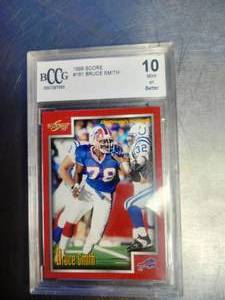 lot 63 image: Beckett Graded Bruce Smith Trading Card