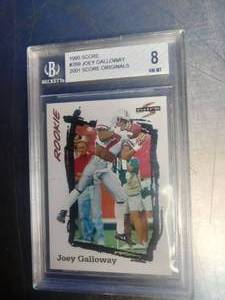 lot 66 image: Beckett Graded Joey Galloway Trading Card