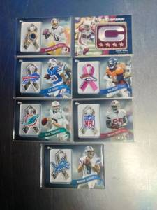 lot 71 image: NFL Patch Ribbon Trading Cards