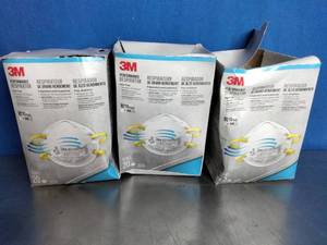 lot 9 image: 3 Boxes 3M Performance Respirators, specifically the 8210 Plus N95 model