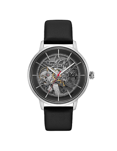 lot 17 image: Kenneth Cole New York Mens Black Leather Automatic Watch