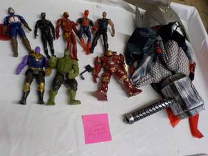 lot 27 image: Thor Costume and Marvel Figurines...