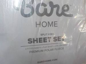 lot 28 image: Bare Home Split King Sheet Set...