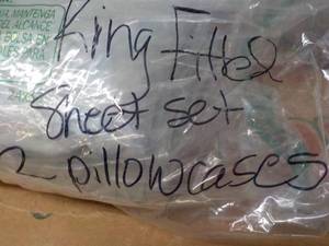 lot 40 image: Bare Home King Fitted Sheet and Pil...