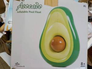 lot 74 image: Avocado Inflatable Pool Float...