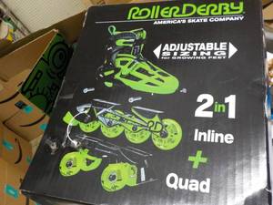 lot 89 image: Roller Derby 2 in 1 Inline and Quad...