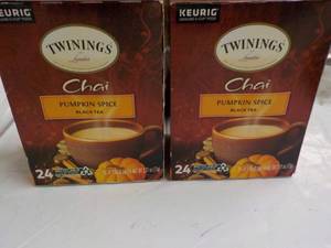 lot 111 image: Twinings 48 pods Chai Pumpkin Spice...