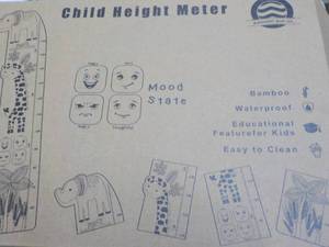 lot 142 image: Child Height Meter Bamboo Waterproo...