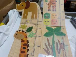 lot 144 image: Child Height Meter Bamboo Waterproo...
