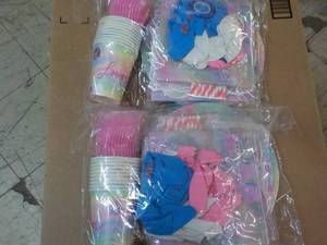 lot 161 image: 2 Party Pkgs Filled with Cups, Plat...