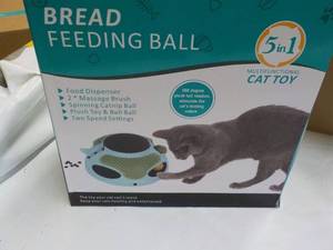 lot 191 image: Bread Feeding Ball 5 in 1 Cat Toy...