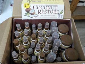 lot 233 image: 37 pc Coconut Restore Trial Size Pr...
