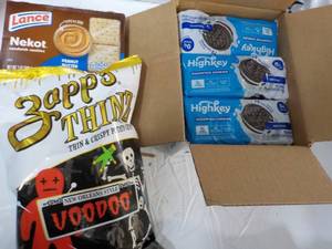 lot 239 image: 15 bags Chips, Cookies and Peanut B...
