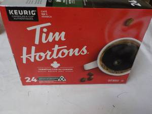 lot 250 image: Keurig Tim Hortons 24 Coffee Pods...