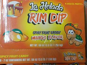 lot 268 image: 4 boxes La Helada Rim Dip Mango Fla...