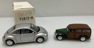 lot 15 image: Misc. Die Cast Miniatures Including VW Beetle And More In Original Boxes