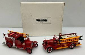 lot 22 image: Two Miniature Fairfield Mint Die Cast Fire Engines (NIB)