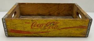lot 41 image: Vintage 1960s Wood Coca-Cola Soda Crate