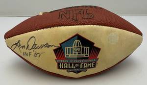 lot 117 image: 1987 Pro Football Hall Of Fame Len Dawson Autographed Football