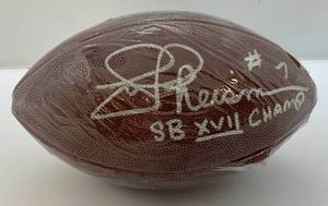 Super Bowl 17 Champs JOE THEISMANN Autographed Football (Sealed In Shrink Wrap)