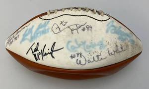 lot 123 image: Wilson Football With Autographs Including Len Dawson, Otis Taylor, Walter White, & More