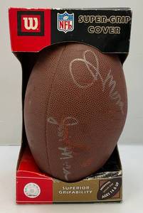 lot 126 image: JIM MORA &  JIM MORA SR. Autographed Wilson NFL Football