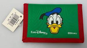 lot 160 image: Super RARE Euro Disney Nylon DONALD DUCK Single Fold Wallet (New With Tag)