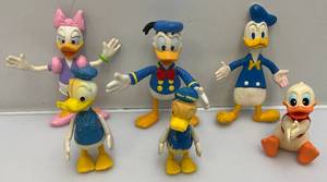 lot 168 image: Misc. Vintage DONALD DUSK Toys Including Bendables, Jointed And More