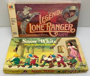 lot 184 image: 1977 Cadaco SNOW WHITE And The Seven Dwarfs Board Game And The Legend Of The LONE RANGER Board Game In Original Boxes