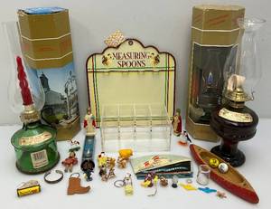 lot 191 image: Misc. Vintage Items Including Miniatures, Oil Lamps In Original Boxes & More