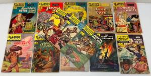 lot 203 image: 1940s - 50s 15 Cent Classics Illustrated Comics Including Dr. Jekyll And Mr. Hyde & More (Most Show Signs Of Wear) A Couple in Really Bad Shape