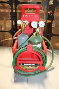 Chicago Electric Portable Welding Torch Kit with Oxygen and Acetylene Tanks
