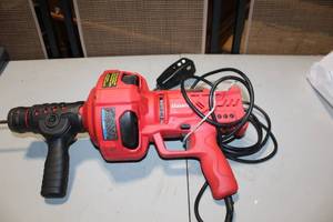 lot 17 image: Bauer Corded Drain Cleaning Machine with Drill Style Handle