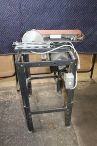 Industrial Belt and Disc Sander on Stand