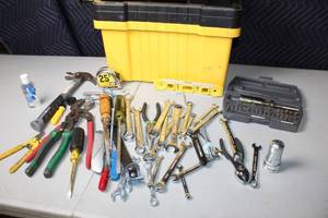 lot 51 image: Comprehensive Tool Set with Wrenches, Screwdriver Kit, and More