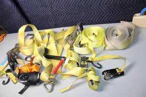 lot 53 image: Assorted Lot of Ratchet Straps and Tie-Downs