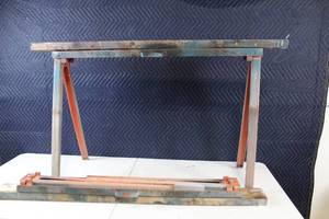 lot 11 image: Used Adjustable Metal Foldable Sawhorse with 43 Length