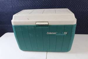 lot 13 image: Coleman PolyLite 54 Quart Cooler with Hinged Lid