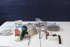 lot 24 image: Assorted Lot of Hand Tools and Hardware Pieces