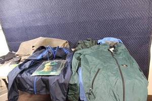 lot 39 image: Assorted Outdoor Gear with Jackets, Gloves, and Accessories