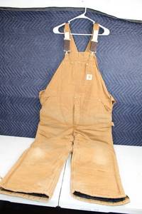 lot 49 image: Carhartt Mens Insulated Bib Overalls 44X30