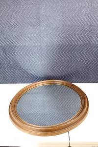 lot 55 image: Large Oval Wooden Framed Mirror