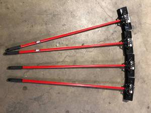 lot 7 image: Lot of Libman 13.5 in. High Power Extra-Large Heavy-Duty Floor Scrub Brush with Swiveling Head and Steel Handle  Customer Returns See Pictures