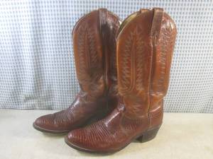 lot 12 image: (BS) Dan Post Mens Brown Leather R...