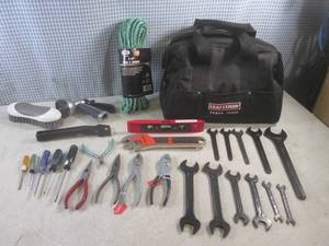 lot 25 image: (CSB) Craftsman Tool Bag with Assor...