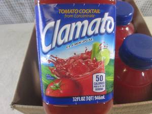 lot 79 image: (C-2) 8 Bottles of Clamato Tomato C...