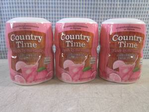 lot 195 image: (B-4) 3 Containers of Country Time ...