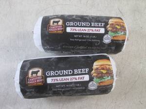 lot 212 image: (FRZ) 2 Pounds Frozen Ground Beef 7...